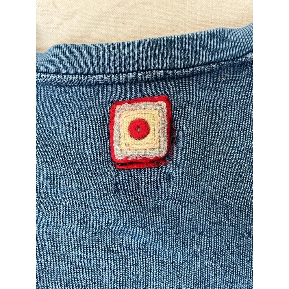Visvim Indigo Artisan Crewneck Sweatshirt Natural Dye Japan Pullover Size 4 - Picture 10 of 16